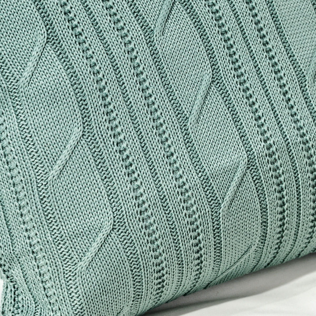 01 01 0220  Capa Almofada 30x40 Tricot Trancas Verde Mare 002